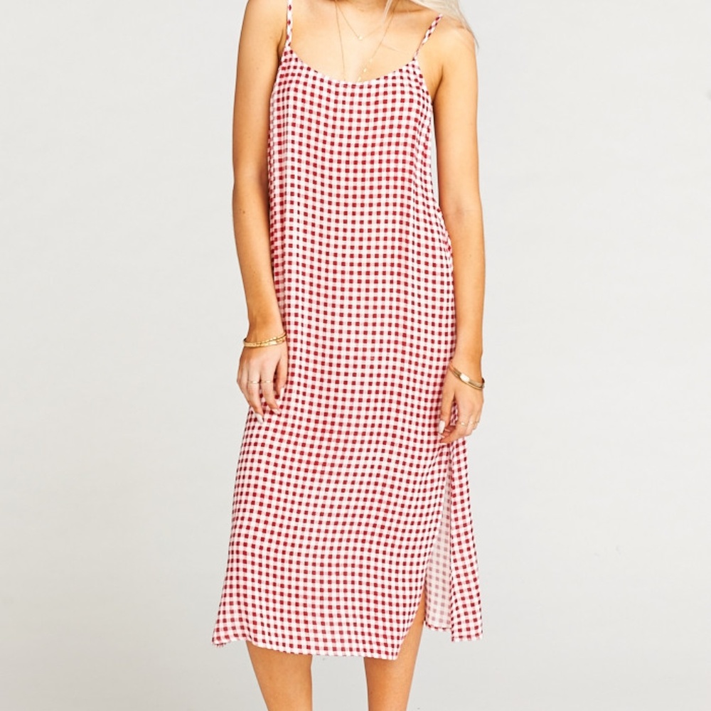 Show Me Your Mumu Shiloh Cherry Slip Dress